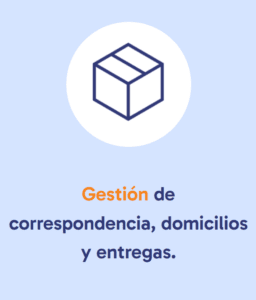 Gestión de correspondencia, domicilios y entregas.